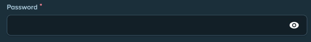 Stake registration step 4 - password field